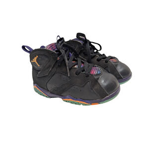 Nike Air Jordan 7 Retro Sneaker Toddler 9C Black Multi Color 705418-029 Kids
